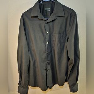 Van Heusen Black Button-Up Shirt